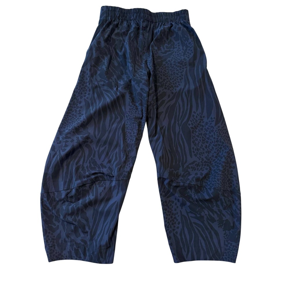 Ruti Navy Animal Print Lantern Pants High Rise Balloon Trousers 2P Small